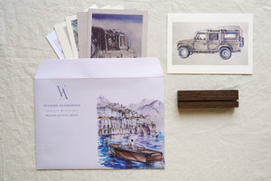 Defender Postcards, Set of Six with Beech Stand