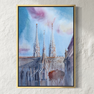 Towers in Light | 24 × 30 cm