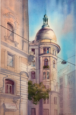 Vienna in the Midday Heat | 25 × 41 cm
